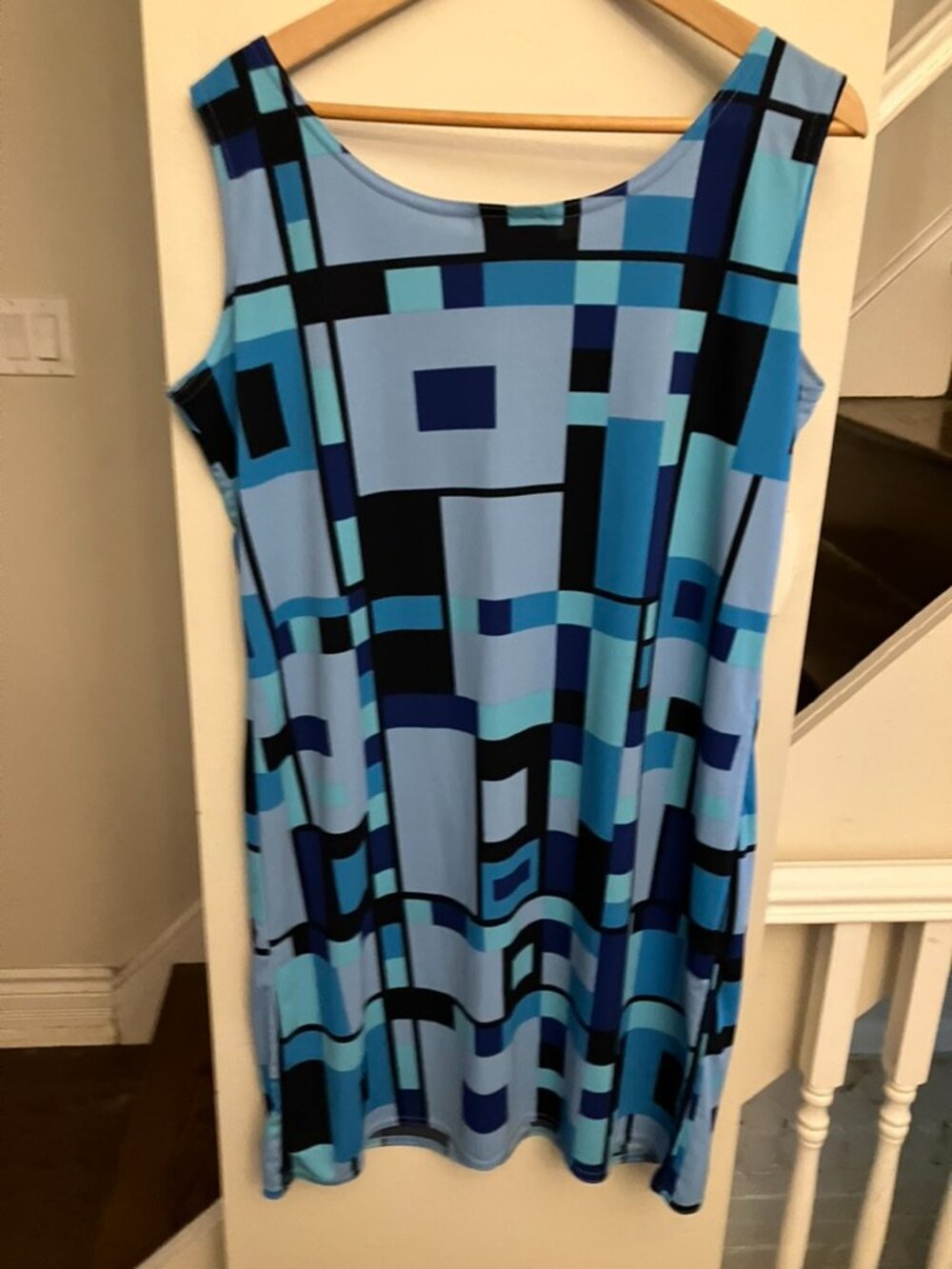 Blue Square Mod Minidress - Picture 4 of 5
